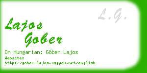lajos gober business card