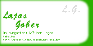 lajos gober business card